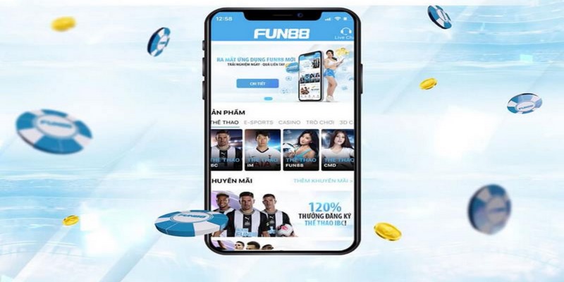 Giao diện app Fun88 bắt mắt và dễ sử dụng